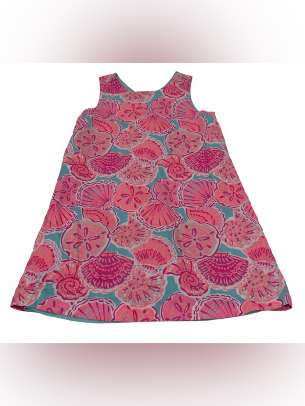 Tommy Bahama Girl Summer Dress Pink Seashells Print Size 7